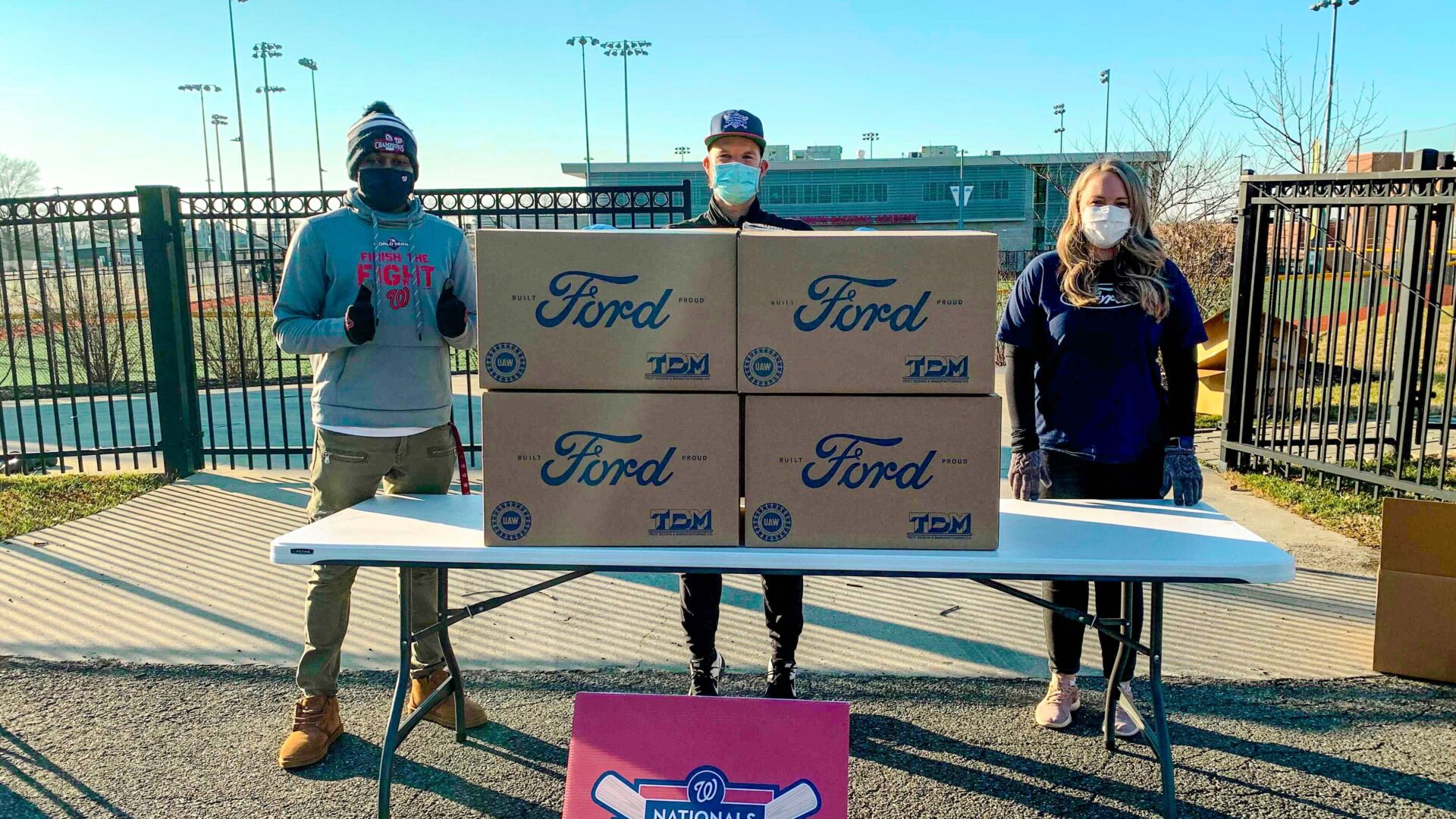 Ford Fund Donates Over 80,000 Masks to Nationals Youth Baseball Academy 2